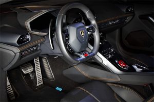 Beautiful work of the inside of a Lamborghini